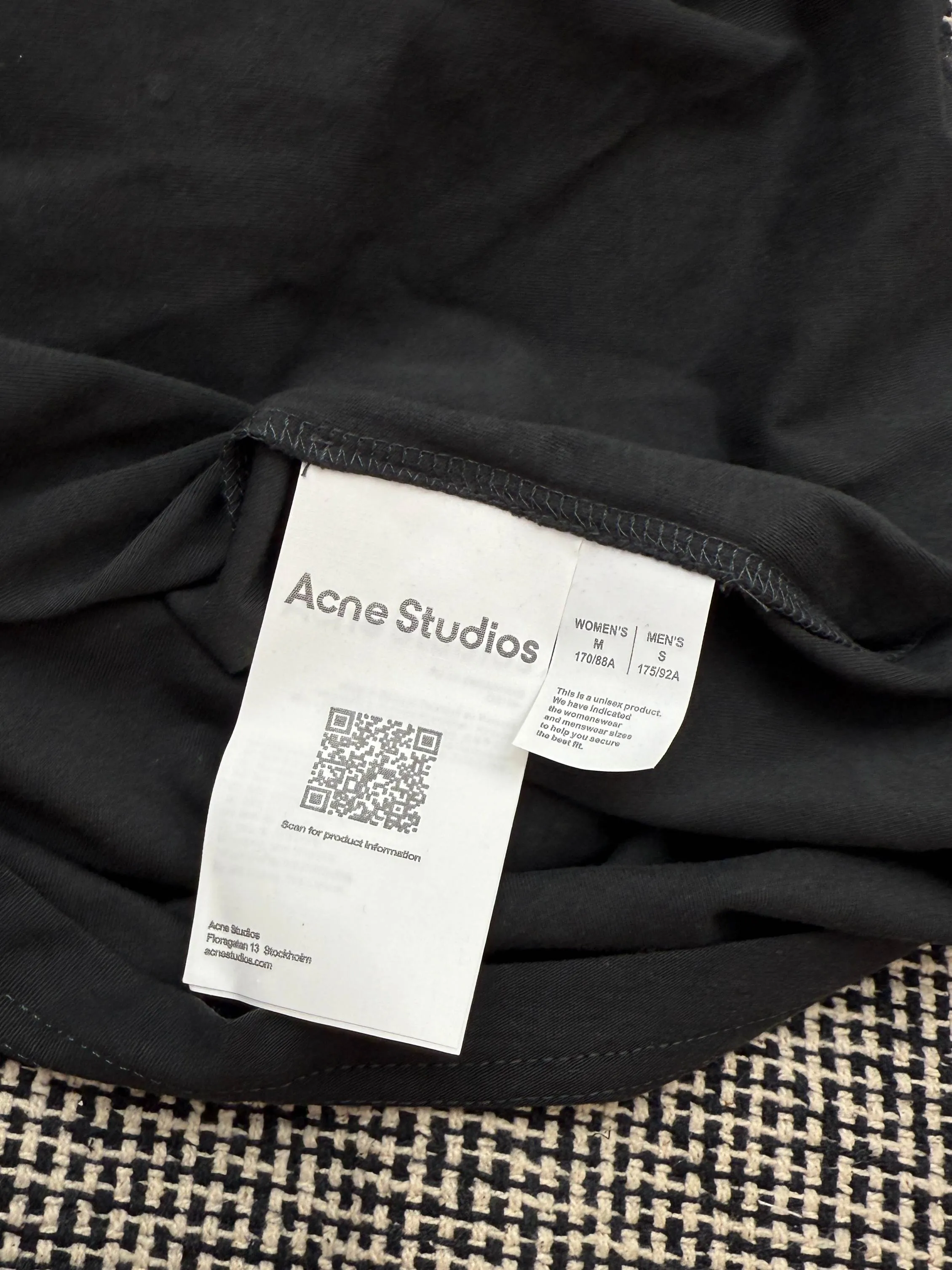 Acne Studios letter print hot diamond T-shirt long sleeve S/M/L/XL
